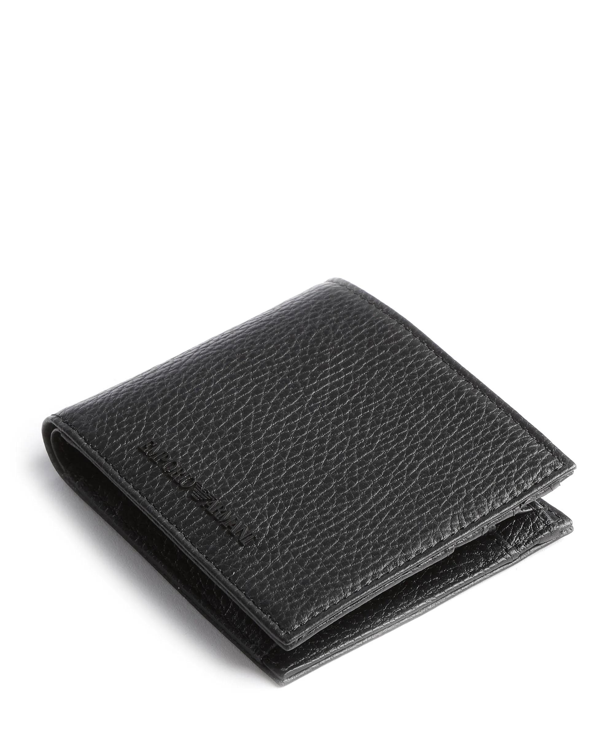  Emporio Armani Business Regenerated Portafoglio pelle di vacchetta grana nero  